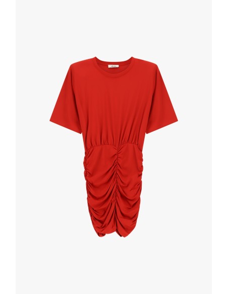 Vestido Curto Com Franzidos Frontais Dixie