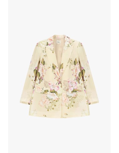 Blazer com estampa floral e bolsos frontais Dixie