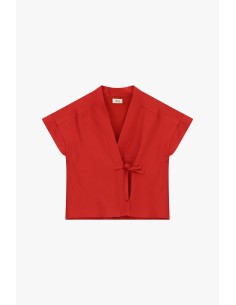 Casaco-Camisa Curto Com Mangas Kimono Dixie