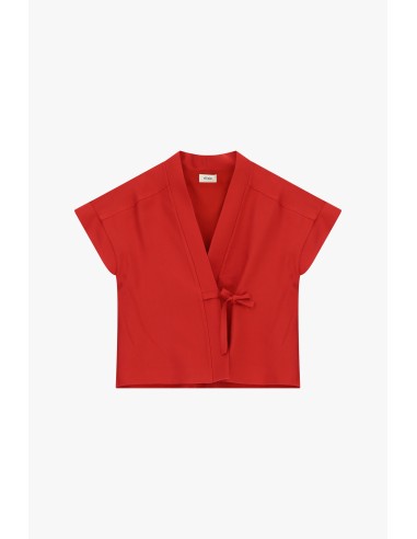 Casaco-Camisa Curto Com Mangas Kimono Dixie