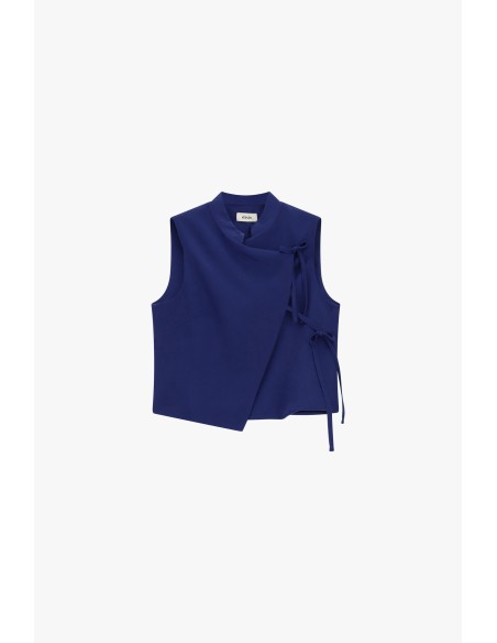 Blazer sem mangas com fecho de laços laterais Dixie