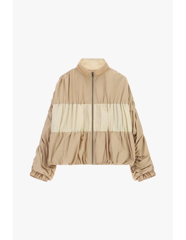 Bomber curto com painel frontal em contraste Dixie