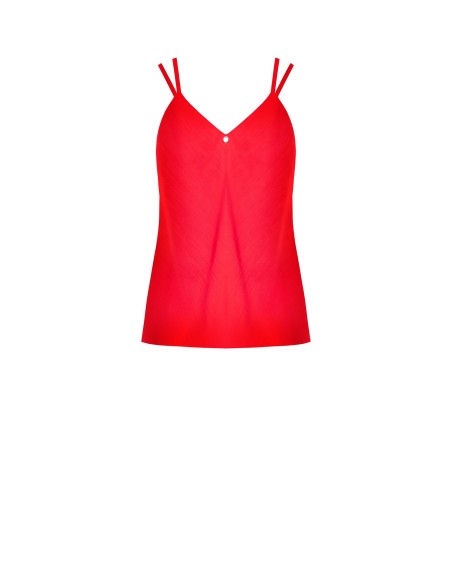 Top cintado fluido em mistura de lyocell Rinascimento