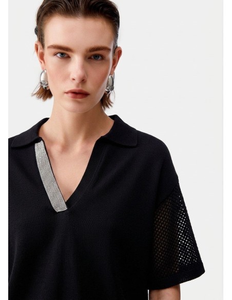 T-Shirt Con Dettagli Traforata Liu Jo - Vestiti Firmati Life Smiles