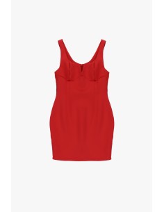 Vestido Curto Com Corpete Estruturado E Alças Dixie