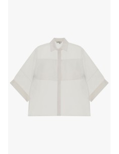 Camisa Oversize Transparente com Mangas Três-Quartos Dixie 2