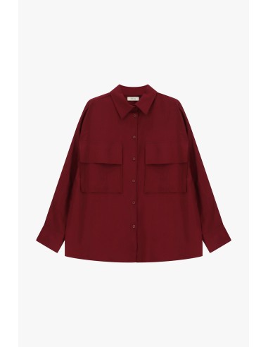 Camisa oversize com bolsos aplicados frontais Dixie