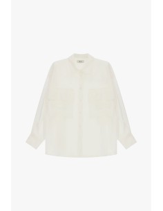 Camisa oversize com bolsos aplicados frontais Dixie