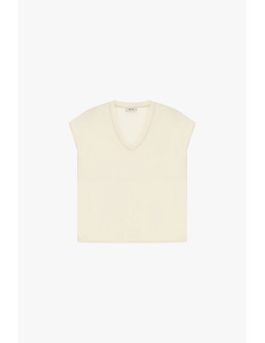 Blusa ampla com decote em V e manga curta Dixie