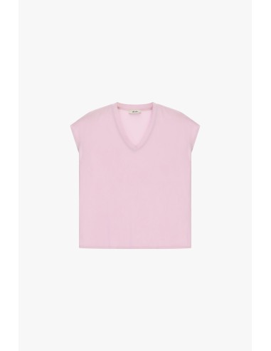 Blusa ampla com decote em V e manga curta Dixie