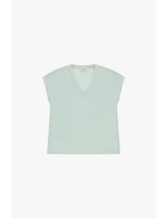 Blusa ampla com decote em V e manga curta Dixie 2