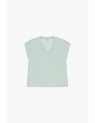 Blusa Ampla com Decote em V e Manga Curta Dixie