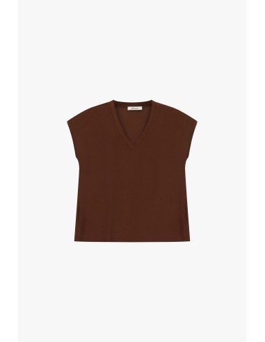 Blusa ampla com decote em V e manga curta Dixie