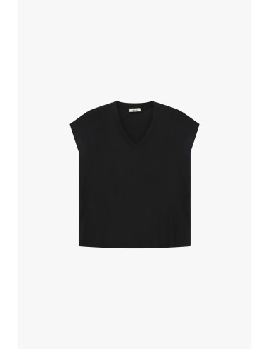 Blusa Ampla com Decote em V e Manga Curta Dixie