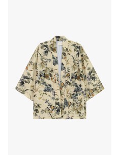 Casaco Duster Estampa Floral Manga Ampla Dixie
