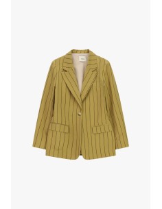Blazer Às Riscas Com Bolsos E Abotoamento Simples Dixie 2