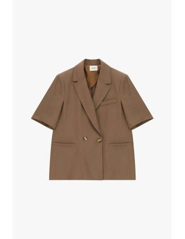 Blazer Cruzado Mangas Curtas E Bolsos Dixie