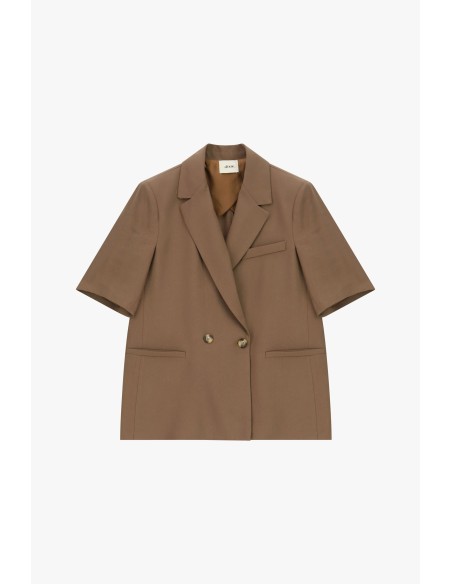 Blazer Cruzado Mangas Curtas E Bolsos Dixie