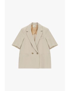 Blazer Cruzado Mangas Curtas E Bolsos Dixie