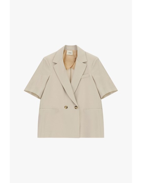 Blazer Cruzado Mangas Curtas E Bolsos Dixie