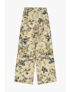 Calças Palazzo Estampa Floral Perna Larga Dixie
