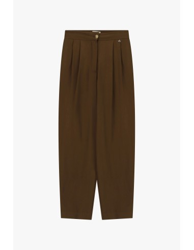 Calças Palazzo Cropped Com Pregas Dixie