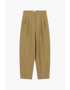 Calças Palazzo Cropped com Pinças Dixie