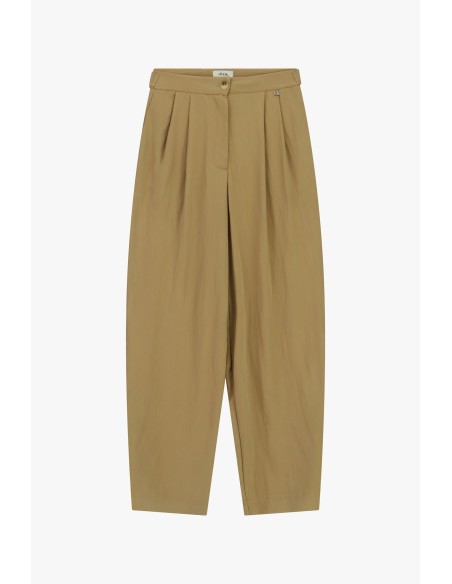 Calças Palazzo Cropped com Pinças Dixie