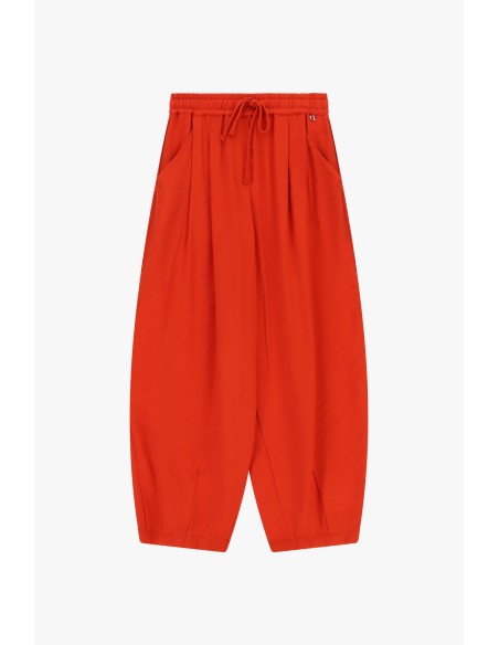 Calças Palazzo Cropped com Elástico e Cordão Dixie