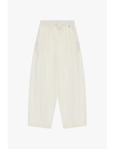 Calças palazzo cropped com elástico e cordão Dixie