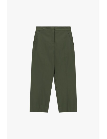 Calças Cropped Perna Reta Com Bolsos Dixie