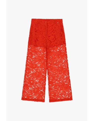 Calças palazzo em renda de perna larga Dixie