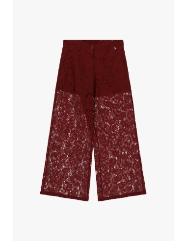 Calças Palazzo Com Bordado Em Renda E Perna Ampla Dixie