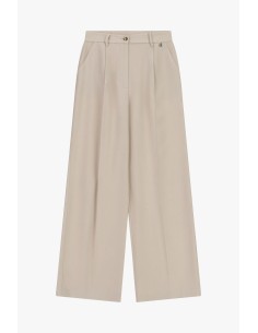 Calças Palazzo de Perna Larga com Pregas Dixie