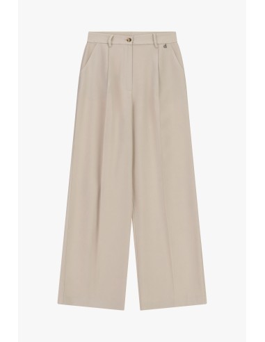 Calças Palazzo de Perna Larga com Pregas Dixie