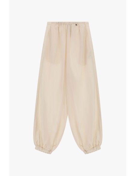 Calças palazzo largas com elástico na cintura e na bainha Dixie