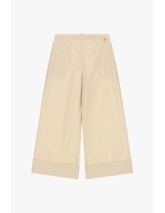 Calças Palazzo Cropped com Maxi Dobra Dixie