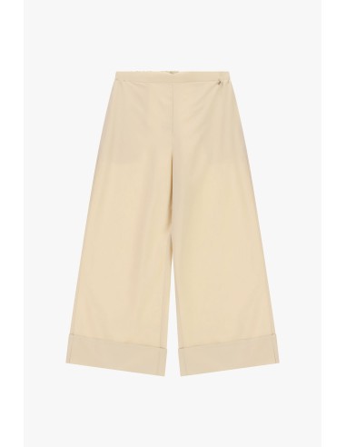 Calças Palazzo Cropped com Maxi Dobra Dixie