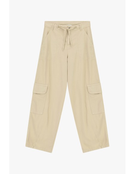 Calças Palazzo com Bolsos Cargo Laterais Dixie