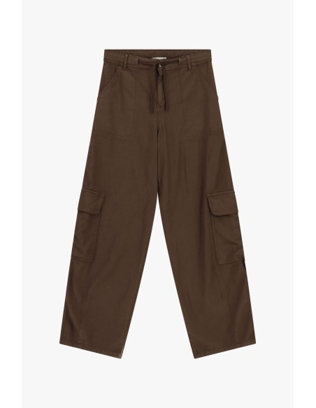 Calças Palazzo com Bolsos Cargo Laterais Dixie