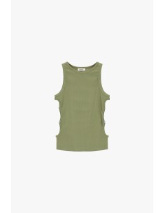 Top sem mangas com botões laterais moldados Dixie