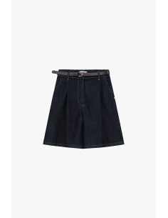 Calções ao joelho em ganga com cinto Please