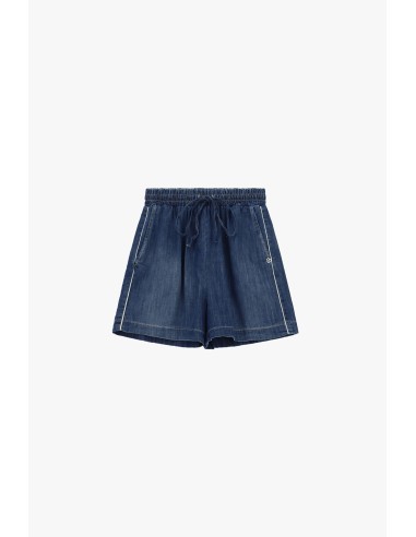 Shorts de corte regular com elástico e cordão Please