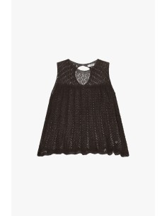 Top traforado sem mangas com detalhe cut-out Please 2
