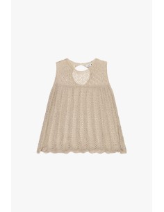 Top traforado sem mangas com detalhe cut-out Please