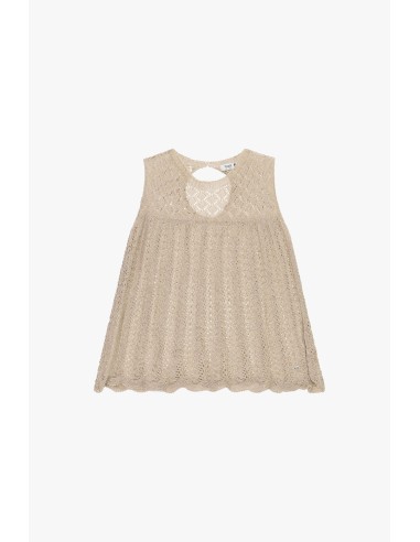 Top traforado sem mangas com detalhe cut-out Please