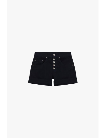 Shorts de corte regular com dobra e botões Please
