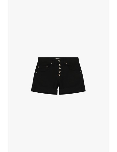 Shorts corte regular com vira e botões Please
