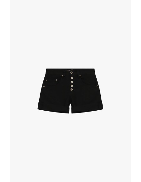Shorts corte regular com vira e botões Please