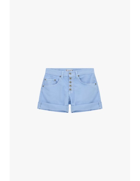 Shorts Regular-Fit com dobra na barra e botões Please
